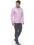 Pamuklu Pembe Uzun Kollu Düğmeli Yaka Slim Fit Gömlek,OT-C-21015 1