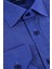 Erkek Mavi-Lacivert Baskılı Uzun Kollu Slim Fit GömlekOT-CP-20035 1