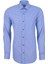 Erkek Mavi Düz Uzun Kollu %100 Pamuklu Regular Gömlek,OT-C-20145 4