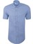 Erkek Mavi Düz Kısa Kollu Regular %100 Pamuklu Gömlek, OT-C-20184 1