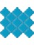 12 x 12 cm Turkuaz Arabesk Desenli Kabartmalı Seramik Karo (5'li 1 Paket) 2