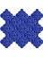 12 x 12 cm Kobalt Arabesk Desenli Kabartmalı Çini Karo (5'li 1 Paket) 2
