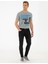 Erkek Gri Melanj Slim Fit Tişört 50241541-VR086 4