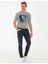 Gri Melanj Slim Fit Bisiklet Yaka T-Shirt 50241511 - VR086 4