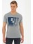 Erkek Gri Melanj Slim Fit Bisiklet Yaka Tişört 50241511-VR086 1