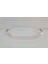 Ahşap Kulplu Kalın Galveniz Metal Yapım Oval Tepsi 36 cm Beyaz 2
