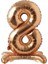 Ayakta Durabilen Bronze 8 Rakam Folyo Balon 1