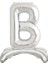 Ayakta Durabilen Gümüş B Harf Folyo Balon 1