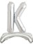 Ayakta Durabilen Gümüş K Harf Folyo Balon 1