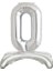 Ayakta Durabilen Gümüş O Harf Folyo Balon 1