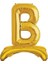 Ayakta Durabilen Altın B Harf Folyo Balon 1