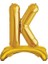 Ayakta Durabilen Altın K Harf Folyo Balon 1
