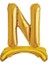 Ayakta Durabilen Altın N Harf Folyo Balon 1