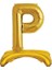 Ayakta Durabilen Altın P Harf Folyo Balon 1