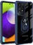 - Samsung Galaxy A72 - Kılıf Yüzüklü Arkası Şeffaf Koruyucu Mola Kapak - Lacivert 1