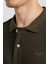 Slim Fit Dar Kesim Polo Yaka Haki Erkek T-Shirt 3