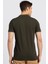 Slim Fit Dar Kesim Polo Yaka Haki Erkek T-Shirt 4