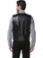 2145 Deri Yelek Erkekler İçin Modern ve Zarif Kesim Siyah Renk Seçeneği 3
