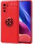 Caseworld Xiaomi Poco F3 Kılıf Renkli Yüzüklü Manyetik Silikon Kapak Kırmızı - Kırmızı 1