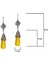 925 Ayar Gümüş Otantik El Işçiliği Telkari Doğal Sarı Kalsedon Taşı Kadın Damla Küpe 2
