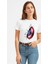 Captain America Shield Wall Baskılı Beyaz Kadın Tshirt 1
