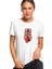 Silahlar ve Güller Logosu Gitar Baskılı Beyaz Kadın Tshirt 1