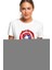 Captain America Shield Baskılı Beyaz Kadın Tshirt 1