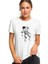 Astronot Uzay Gezintisi Baskılı Beyaz Kadın Tshirt 1