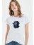 Doctor Who Flower Tumblr Baskılı Beyaz Kadın Örme Tshirt 1