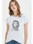 Che Guevara Diarios De Motocicleta Baskılı Beyaz Kadın Örme Tshirt 1