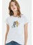 Best Friends Kediler Baskılı Beyaz Kadın Örme Tshirt 1