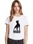 Dog American Staff Baskılı Beyaz Kadın Tshirt 1