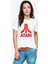 Atari Logo Baskılı Beyaz Kadın Tshirt 1