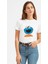 Cookie Monster Baskılı Beyaz Kadın Tshirt 1