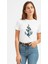 Deniz Çapa Baskılı Beyaz Kadın Tshirt 1