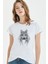 Kurt Baskılı Beyaz Kadın Tshirt 1
