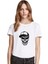 Kuru Kafa Baskılı Beyaz Kadın Tshirt 1