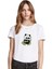Panda Baskılı Beyaz Kadın Tshirt 1