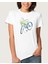 Watercolor Bicycle Kadın Beyaz Tshirt 1
