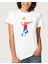 Watercolor Badminton Kadın Beyaz Tshirt 1
