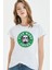 Star Coffee Baskılı Beyaz Kadın Tshirt 1