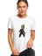 Groot Baskılı Beyaz Kadın Örme Tshirt 1