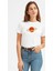 Saturn Baskılı Beyaz Kadın Tshirt 1