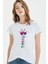 Watercolor Giraffe Kadın Beyaz Tshirt 1