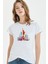 Watercolor Statue Of Liberty Kadın Beyaz Tshirt 1