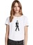 Silhouette Michael Jackson Kadın Beyaz Tshirt 1
