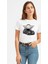 Mini Cooper Car Baskılı Beyaz Kadın Tshirt 1