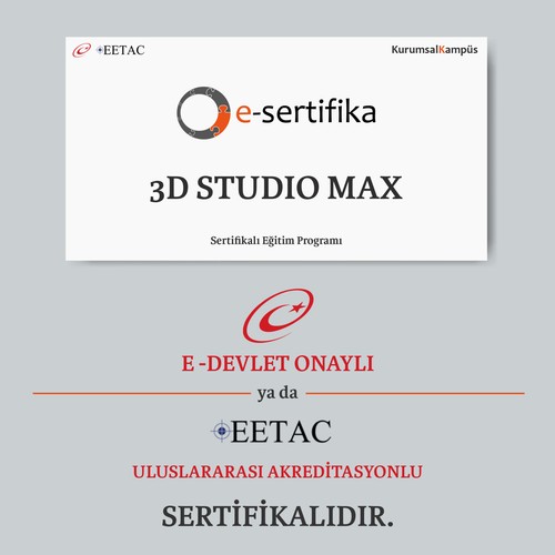 E Sertifika 3d Studio Max Egitimi E Devlet Eetac Onayli Fiyati