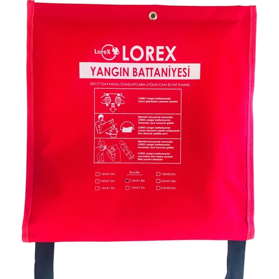 Lorex LR-FB1518C Çantalı Yangın Söndürme Battaniyesi (150x180 cm)