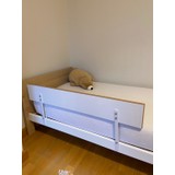 Agubugu Baby - Ahşap Beyaz Yatak Bariyeri 120 x 30 cm